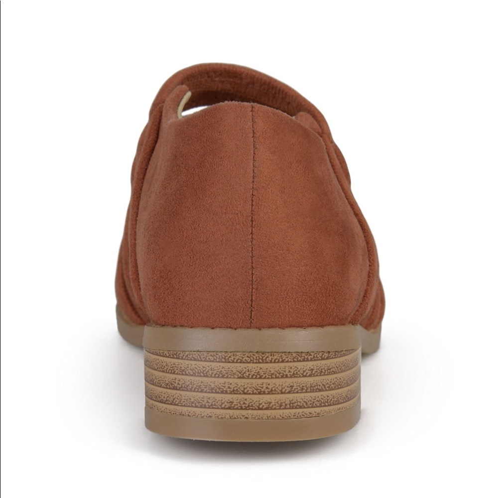 Chic Rust Multiple Straps Pointy Toe Loafers - Picture 2 of 8
